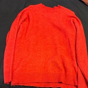 Zara Red Crewneck Sweater